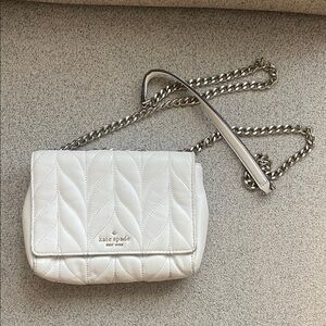 Kate Spade White Quilted Crossbody Bag